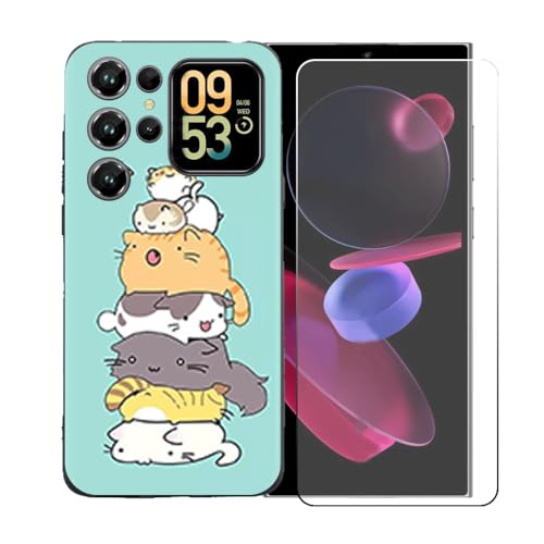 BMPNLSZ Hülle für Oukitel C62 Pro + HD Bildschirmschutz, Handyhülle Silikon Schutzhülle Cover TPU Hülle Handytasche - Gehärtetes Folie Schutzfolie für Oukitel C62 Pro - OYLLM39