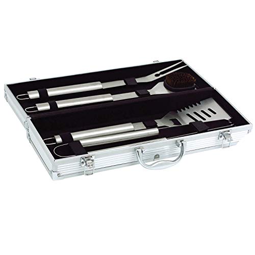 DIMONO® Grillbesteck Set 5-teilig aus Edelstahl im Profi BBQ Grillkoffer – Ansicht 4