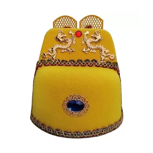 PLCPDM Chapeau de costume pour fêtes et festivals, chapeau décoratif pour adultes, enfants, filles, garçons, fête, chapeau chinois traditionnel