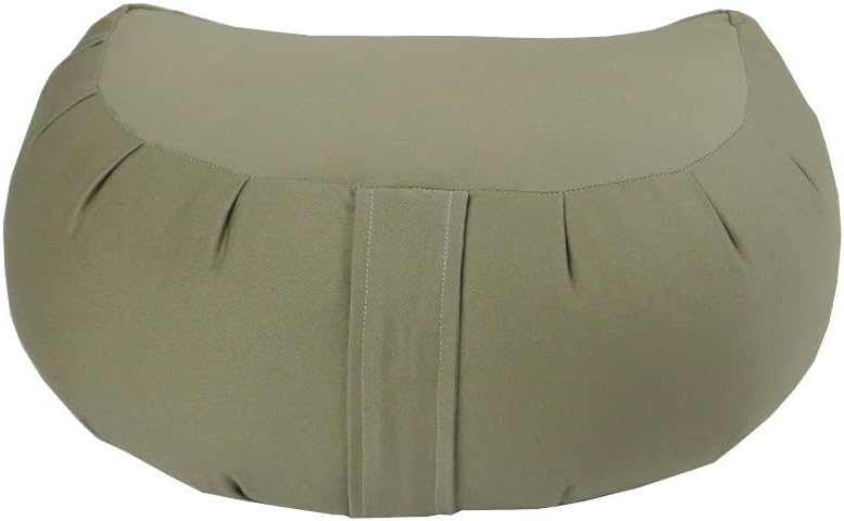 Kapok Crescent Zafu Meditation Cushion, Sand