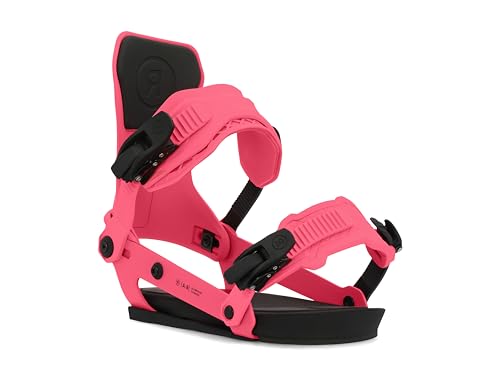 Ride A-9 Unisex Snowboard Bindings, M, Pink