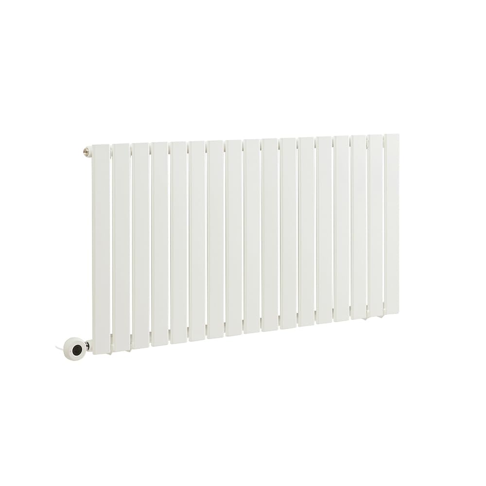 Milano White Alpha 1000W Horizontal Single Flat Panel Wifi Electric Radiator - 635Mm X 1190Mm