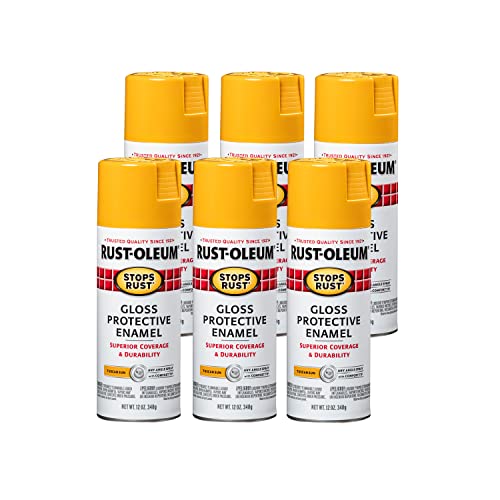 Rust-Oleum 298537-6PK Stops Rust Spray Paint, 12 oz, Gloss Tuscan