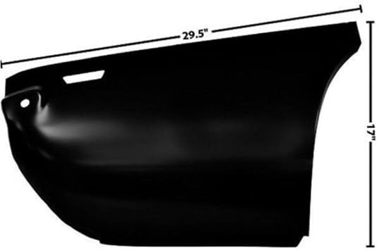 Quarter Panel Patch Rear Lower Right Side EDP Coated Steel Dynacorn Compatible with Camaro1969 CAQP69-7R