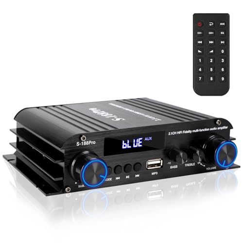 2.1 Channel Stereo Audio Amplifier,300Wx2+360W High Power Stereo Subwoofer Amp
