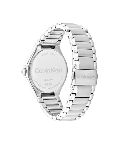 Calvin Klein Orologio Analogico Multifunzione Al Quarzo Da Donna Collezione Vibrancy Con Cinturino In Acciaio Inossidabile Argentato - 25100054 - 3