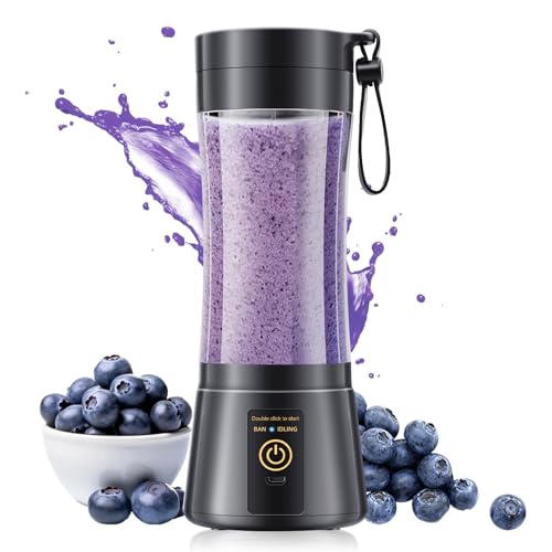 Image of Portable Blender Personal Size Blender - 12 Oz BPA Free Travel Cup Make Smoothies and Shakes, Cordless, Lightweight Suit in Travel /Gym /Office