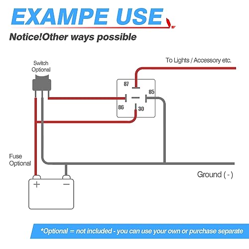 WOLFWILL WOLFWILL 5 Stück 30/40A 12V KFZ Relais Auto Umschaltrelais Wechselrelais - Verwendungsansicht 7 | Relais