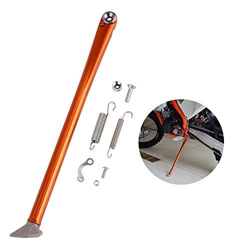 NICECNC OR+TI Side KickStand & Spring Compatible with XCW200/250 2008-16/400 2009-10/450 2009,11-16/500 2012-13,15-16/530 2009, EXC-F/XCF-W350/EXC500 2012-16, EXC-R/XCR-W450/530 2008,See Fitment