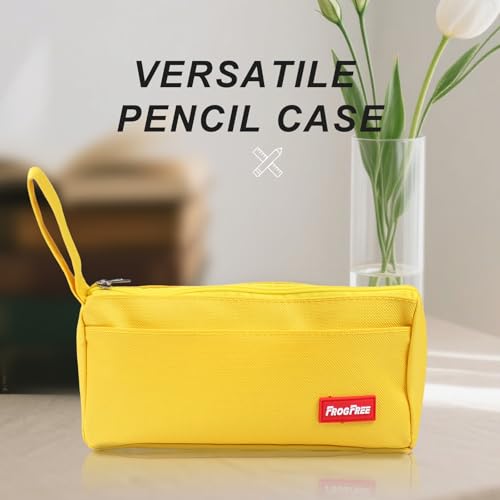Image of Pencil Case with Zipper, Pencil Pouch for Students, Large Capacity Oxford Pen Bag for Girls, Portable Pouch for School & Office