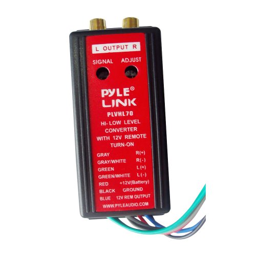 2-Channel Hi-Level To Low-Level Converter - Auto Adjustable w/ 12V Remote Turn-On, Dual