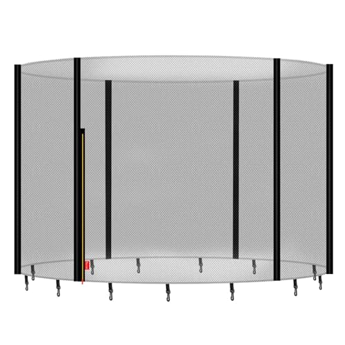 Baunsal® Trampolin Sicherheitsnetz Ø 305 cm (JS+EXD) für 6 Netzstangen mit Netzhöhe 180 cm Ersatzteile Netz Gartentrampolin Schutznetz Kinder Ersatznetz Indoor und Outdoor