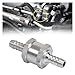 Aluminium alloy way fuel check valve, automotive vacuum hose oil pump and water pump 6/8/10/12 mm(Silver-diameter 10mm)