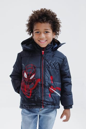 Image of Marvel Hooded Zip-Up Puffer Jacket Toddler to Big Kid