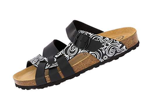 Mules Lico Bioline Lady Soft pour femme en cuir avec semelle confort