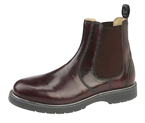 Grafters Men's Brown Crazyhorse Leather Chelsea Boots – Waxy Finish, Size 6.5, Comfort Fit - View #4
