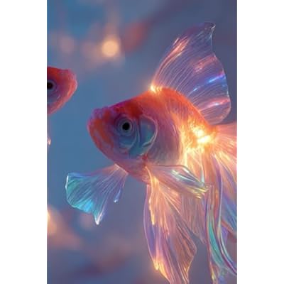 Luminous Golden Dreamfish Journal &ndash; Glowing Long-Tail Goldfish | Tranquil Zen Surreal Fantasy Writing Notebook