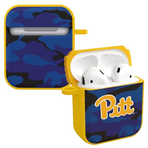 AFFINITY BANDS Pittsburgh Panthers Camo HDX Case Cover Compatible with Apple AirPods Generations 1 & 2