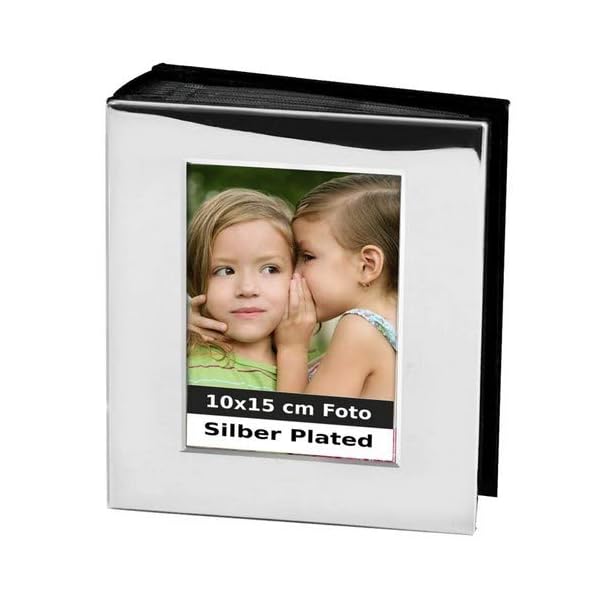 SILBERKANNE Fotoalbum Bremen für bis 10x15cm Fotos Premium Silber Plated edel versilbert in Top Verarbeitung – Bild 3
