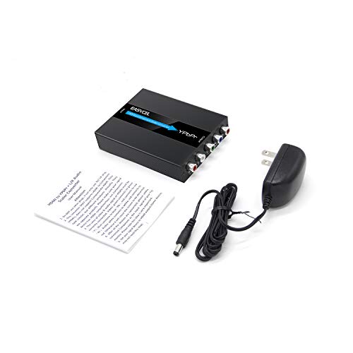 HDMI to Component Converter with Scaler Function, Aluminum 1080P HDMI to YPbPr, HDMI to RGB 5RCA Scaler Converter, HDMI Input to Component YPbPr Output Converter