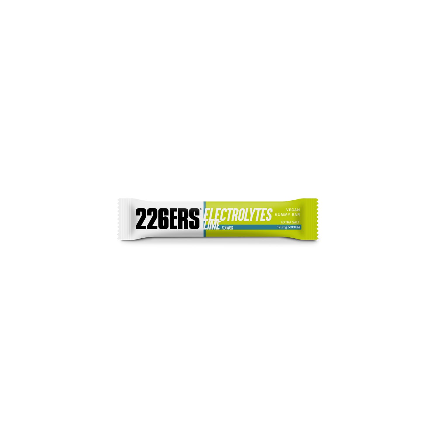 226ERS VEGAN GUMMY BAR 30g LIME - KASSE | Leicht zu kauende Gummibärchen, 16 g Kohlenhydrate pro Dosis, 125 mg Natrium, Energie in einem Stück, glutenfrei, laktosefrei