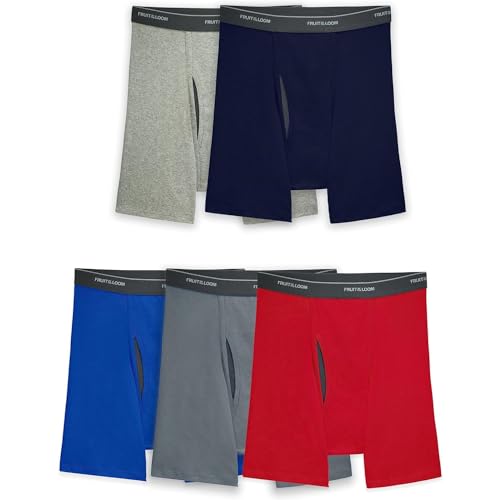 Fruit of the Loom Men's Coolzone Boxer Briefs, Moisture Wicking & Breathable, Multipacks, 5 Pack-Assorted Colors, XX-Large