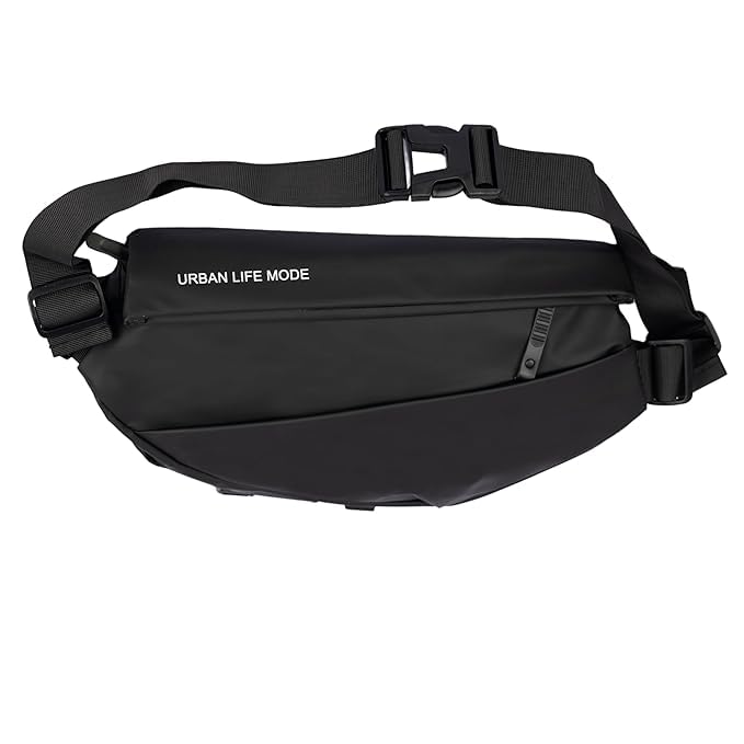 ALMURAT Crossbody Waist Bag with Urban Life Mode Men’s Crossbody Bag Anti-Theft Chest Sling Bag for Travel, Biking & Daily Use