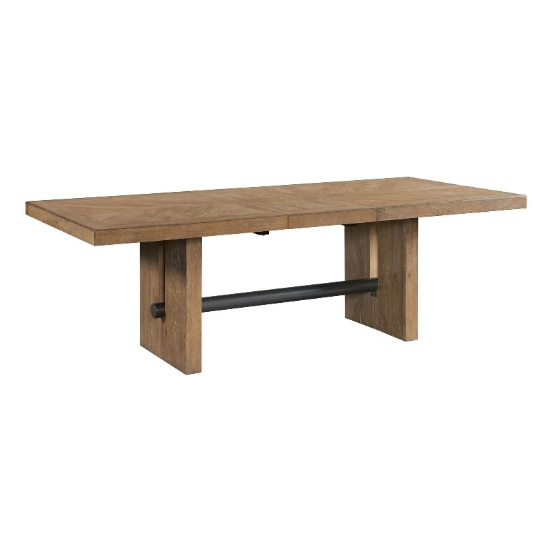 Intercon Furniture Modern Wood Trestle Table in Weathered Oak Amazon