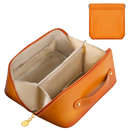 HUGS IDEA Kosmetiktasche Für Damen Aus PU-Leder Mit Tiermuster – Stylisch, Wasserabweisend, Tragbar