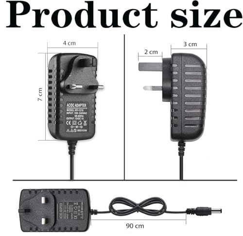 12V 1A Power Supply Adapter, AC to DC Power Supply Adapter Converter, 100-240V AC/DC Converter Adapter Driver Transformer, For Case Fan, IP/CCTV Security Camera, Keyboard, Wireless Wifi Router Ect