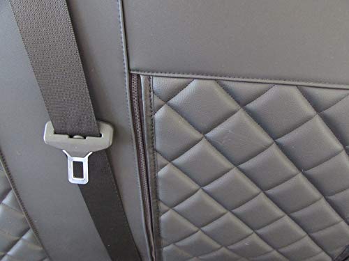 Housses de siège Peugeot Boxer et Ducato 2002-2006 en cuir écologique noir 2+1