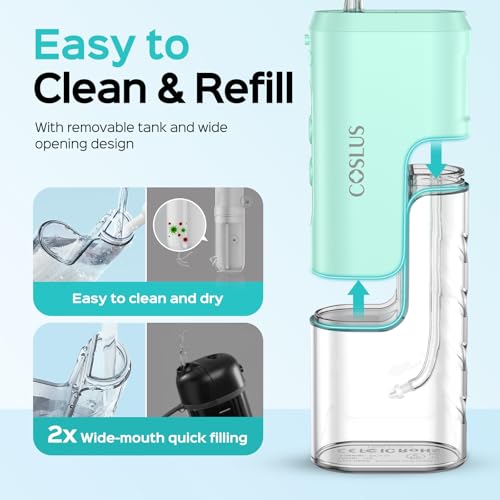 Image of COSLUS T40 Mini Water Flosser for Travel, Portable Compact Design