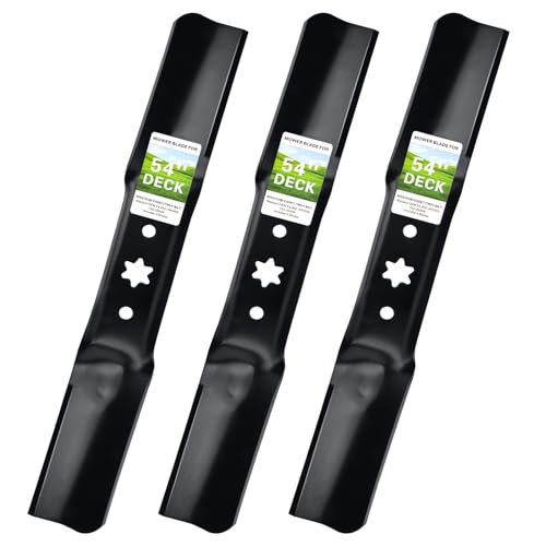 3-Pack 942-05056 High Lift Mower Blades for Cub Cadet 54-Inch Deck, Fits Ultima ZT1-54, ZT2-54, XT1-54, XT2-54, RZT-L54, RZT-S54, 6-Point Star Star Center Hole, Replaces 942-05056A, 942-05056-X