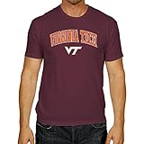 Campus Colors Adult Arch & Logo Soft Style Gameday T-Shirt (Virginia Tech Hokies - Red, X-Large)
