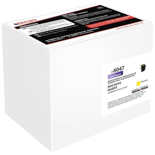 Toner compatible Lexmark 80C2HY0 Edding Jaune pour imprimante laser 3000 pages