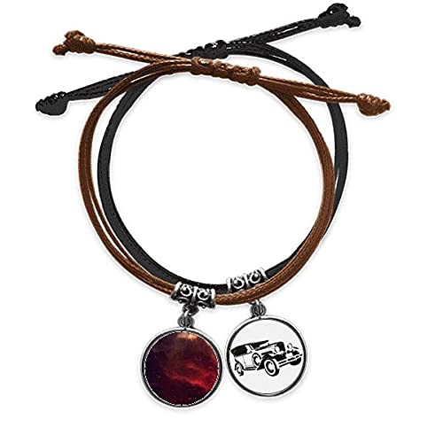 Bracelet univers sombre en cuir et corde fait main pour vos voyages et sorties casual