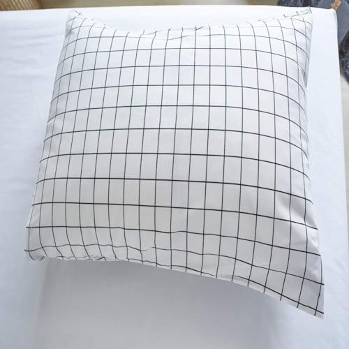 Erosebridal DCS2020HJF07QUEEN Farmhouse Buffalo Checked Bedding Set Black Gray White Plaid Comforter Cover Queen,Soft Lightweight Grid Bedspreads, 1 Lattice Duvet Cover thumb #3