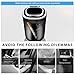 ZNDAW Car Ashtray with Lid, Smell Proof Detachable Ash Tray with LED Blue Light, Portable Mini Trash Can for car Cup Holder, Waterproof Stainless Steel Ashtray for Car Home Office