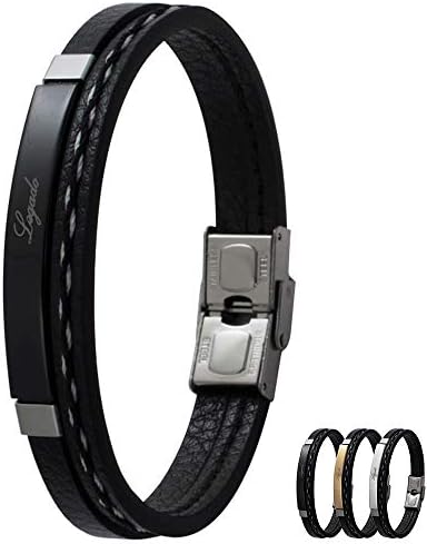 Pulsera hombre cuero y acero vikingo 413NRNlBuYL. AC SR38. SL1000