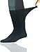 Yomandamor Men's 5 Pairs Bamboo Extra Wide Top Crew Dress Socks
