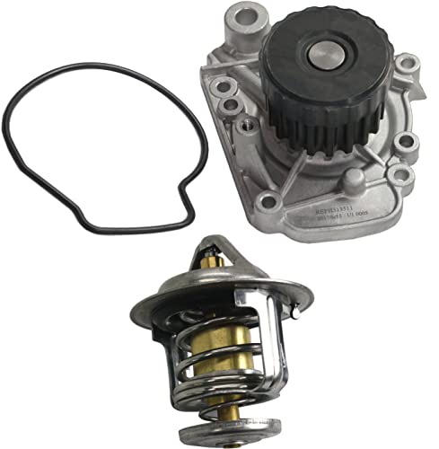 Garage-Pro Water Pump Set Of 2 Compatible With 2001-2005 Honda Civic With Thermostat #TOP28