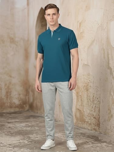 Image of Lux Cozi Men's Cotton Solid Polo Tshirt | Collar Tshirts | Half Sleeves | Stylish & Premium All Day Wear | Pack of 1