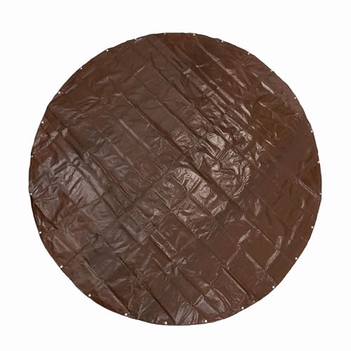 GUARD SHIELD Runde Abdeckplane, wasserdicht, strapazierfähig, 6,2 m, für den Außenbereich, aufblasbarer Pool-Bodenplane, Bodenplane für unter dem Pool, Braun/Silber, 6 m