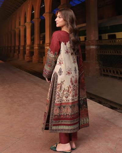 Image of ANNI Designer Women's Rayon Viscose Printed Straight Kurta Pant Set with Dupatta | Full Length Kurti | Bell Sleeve | Round Neck Ethnic Wear