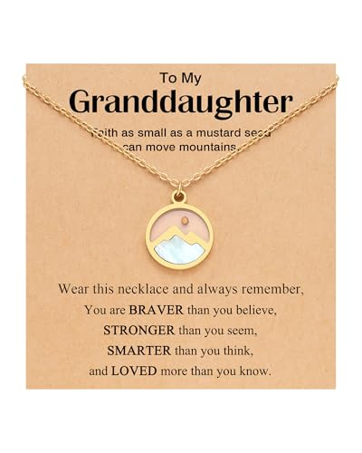 Silver/Gold Love Moving Mountains-Mustard Seed Necklace for Women Girls, Birthday Christmas Valentins Christian Jewelry Gifts for Granddaughter Daughter Sister