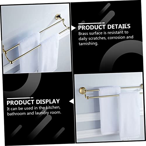 Porte-serviettes double barre et étagère de rangement compacte - 8