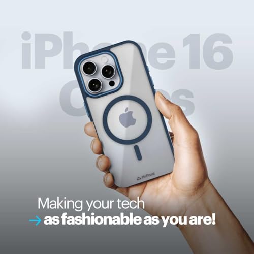 Image of Stuffcool Lead Duo Material Case for iPhone 16 pro max, Soft Edge Clear Gloss Finish Back, Magsafe Enabled with a Raised Metallic Frame for The Camera Lens