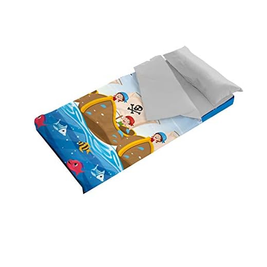 Denisa Home - Saco Nórdico Infantil Barco Pirata para Cama de 90 o 105 cm - Interior de Coralina (90 cm)