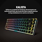 KROM Kalista – Teclado Gaming de Membrana RGB Rainbow, Formato 62%, Modo Gaming, N-19 Anti-ghosting, Windows | Mac, Layout español, Negro