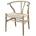 YINGGEXU Hans Wegner Chaise en bois de frêne massif pour salle à manger Design classique
